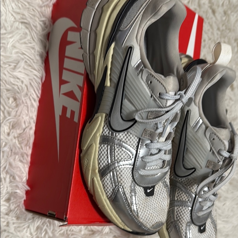 Nike Silver and Black Sneakers